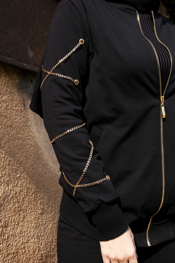 Black Jacket with Trouser Set - 2 Pcs