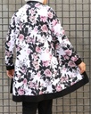 Flowery Jacket with Black Trouser Set - 3 Pcs