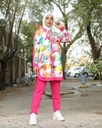 Fuchsia Colored Jacket With Pants - 3 Pieces