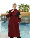 Dark Red Jacket With Pants - 3 Pieces