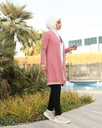 Pink Jacket With Black Pants - 3 Pieces