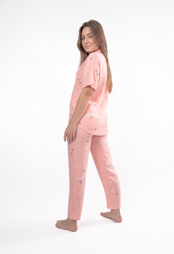 Pink Star &amp; Moon Pajamas Set