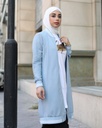 Baby Blue Jacket With Black Pants - 3 Pieces