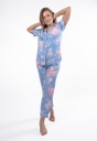 Flowery Blue Pajamas Set