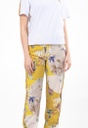 Beige Top with floral Print Trouser Set