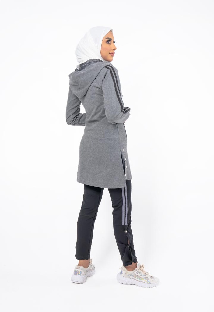 Gray Jacket with Trouser Set