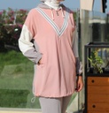 Pink Top with Gray Trouser Set - 2 Pcs