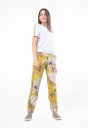 White Top with Floral Print Trouser Set