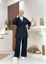 Black Jacket With Pants and White Blouse - 3 Pieces